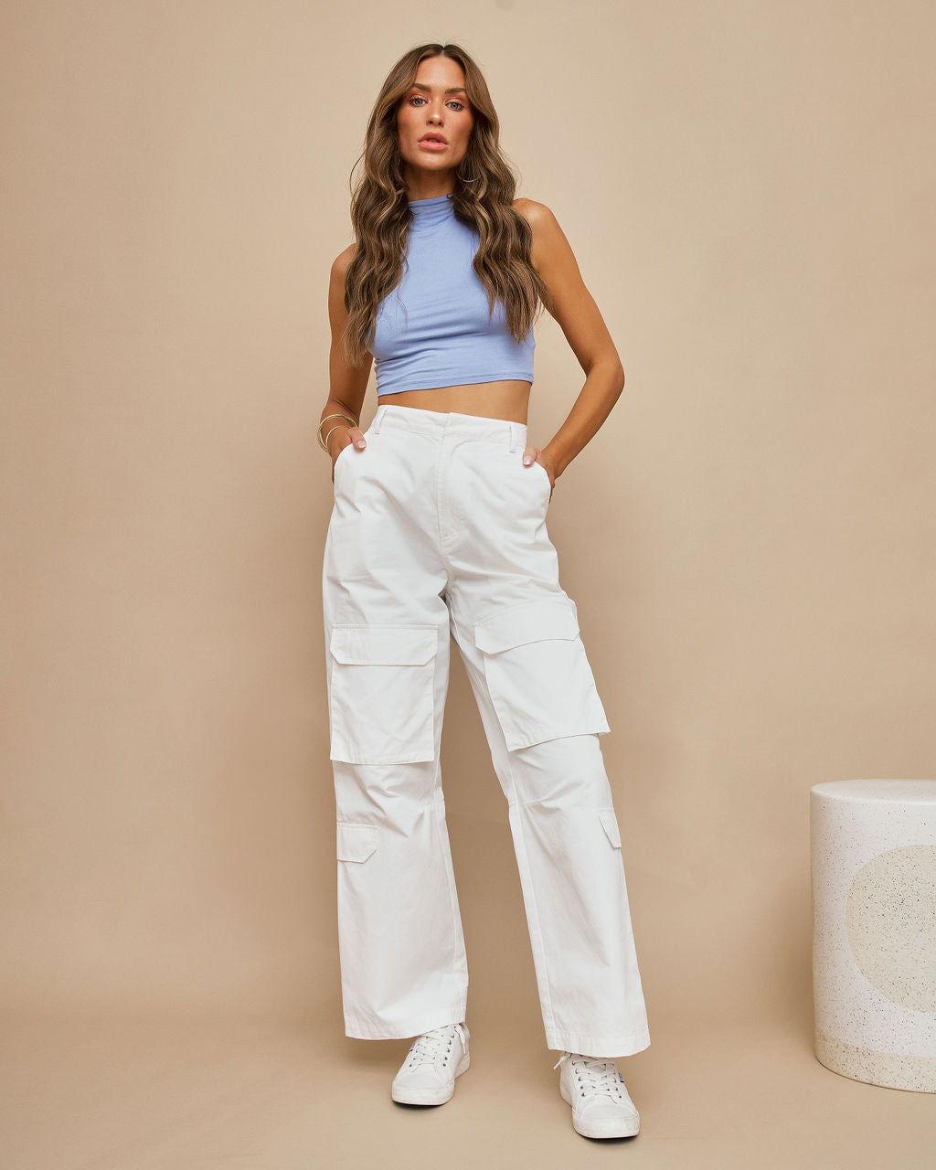White Cotton Tissue Pants for Women-DP001W – www.soosi.co.in